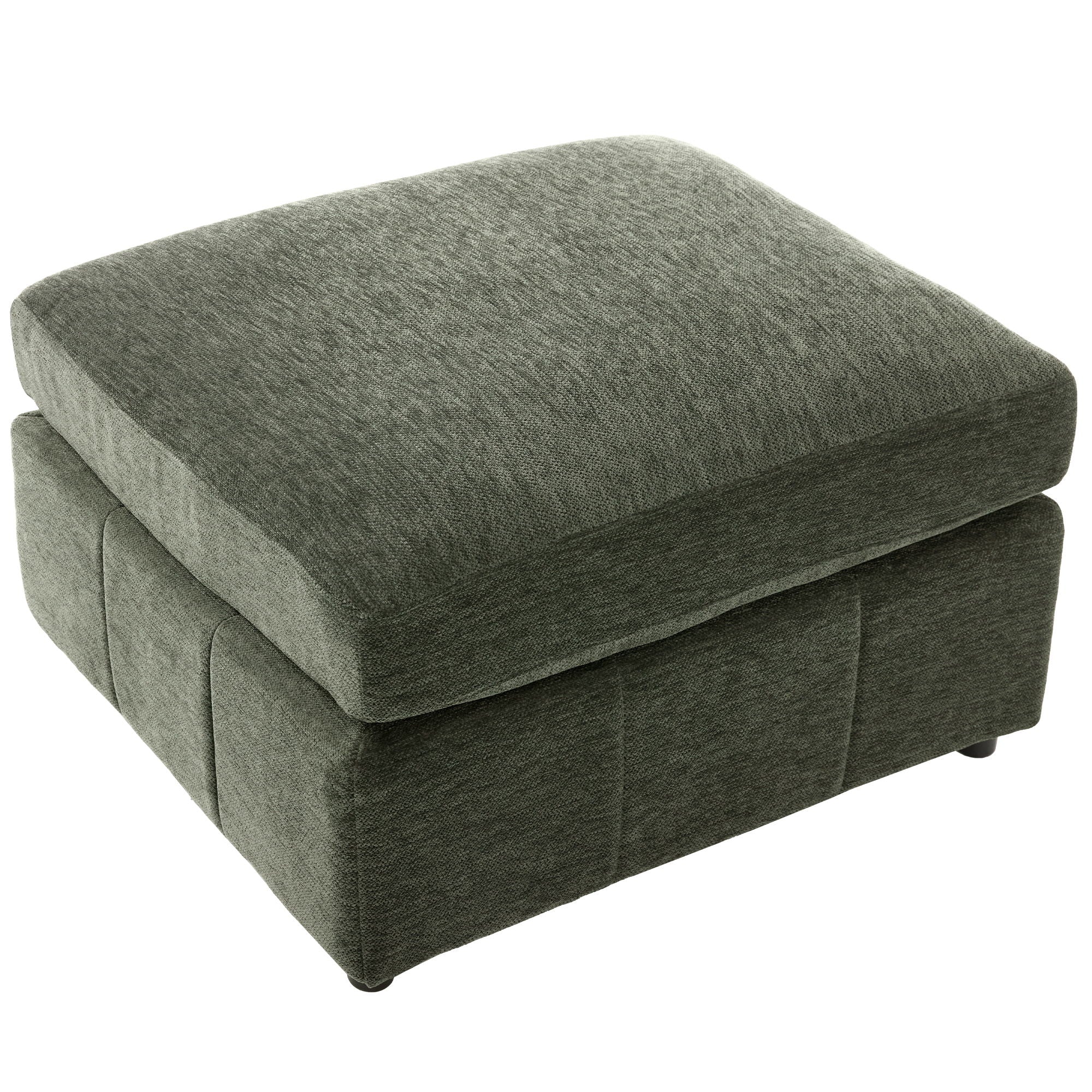 Modern Modular U-Shaped Sofa Bed With Movable Ottoman, USB Ports, Phone Holder