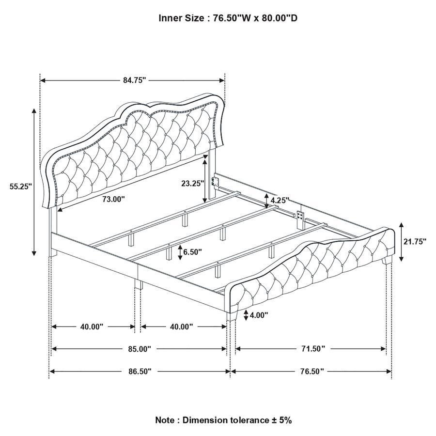 Coaster Fine Furniture Bella - Upholstered Panel Bed | Meri Furniture