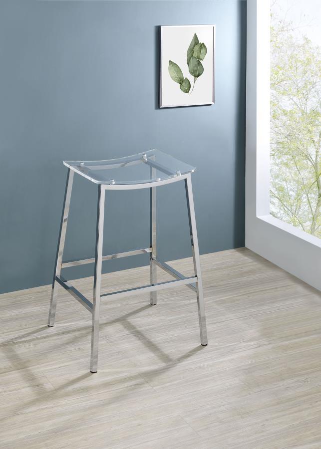 Coaster Fine Furniture Jovani - Acrylic Backless Bar Stools (Set of 2) | Meri Furniture