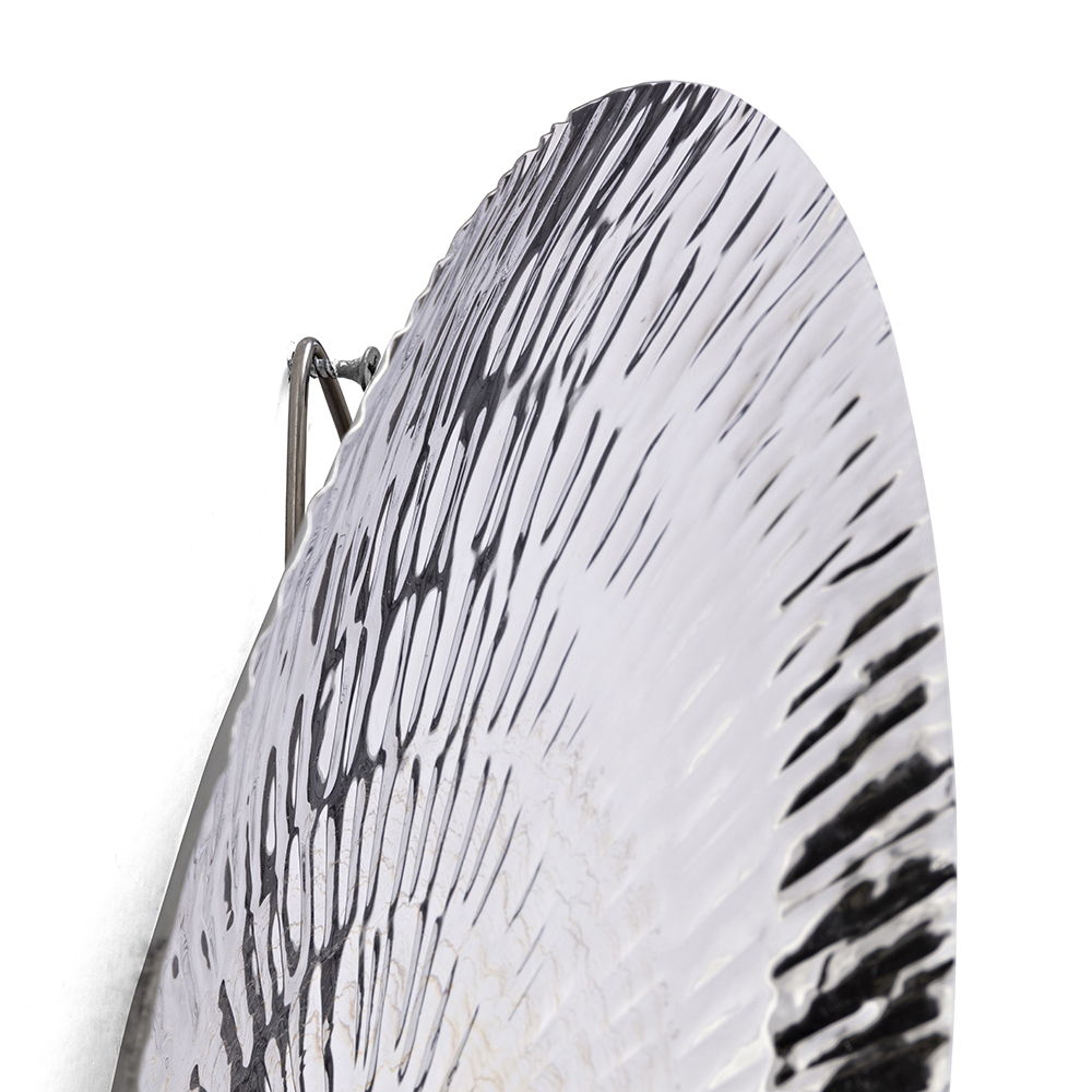 Textured Oversized Disc, Wall Decor For Living Room (Set of 3) - Silver