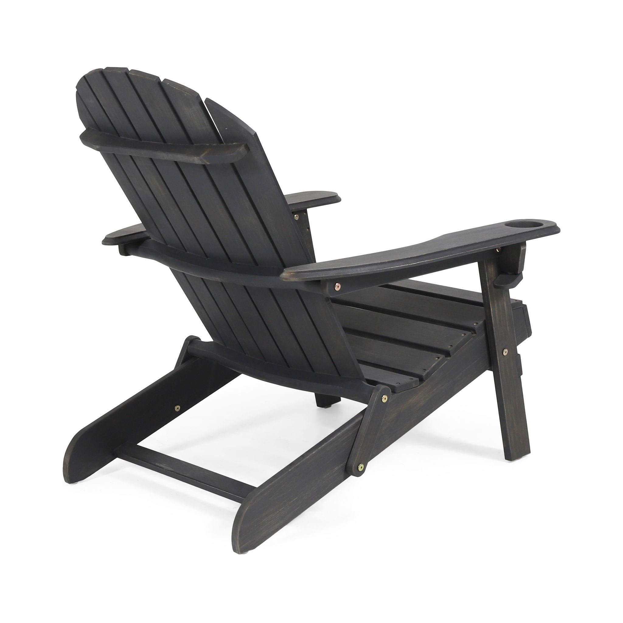 Zenithia - Outdoor Foldable Adirondack Chair With 2 Cup Holders