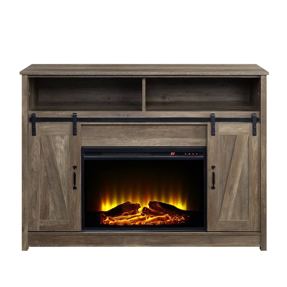 Tobias - 38" Fireplace - Rustic Oak