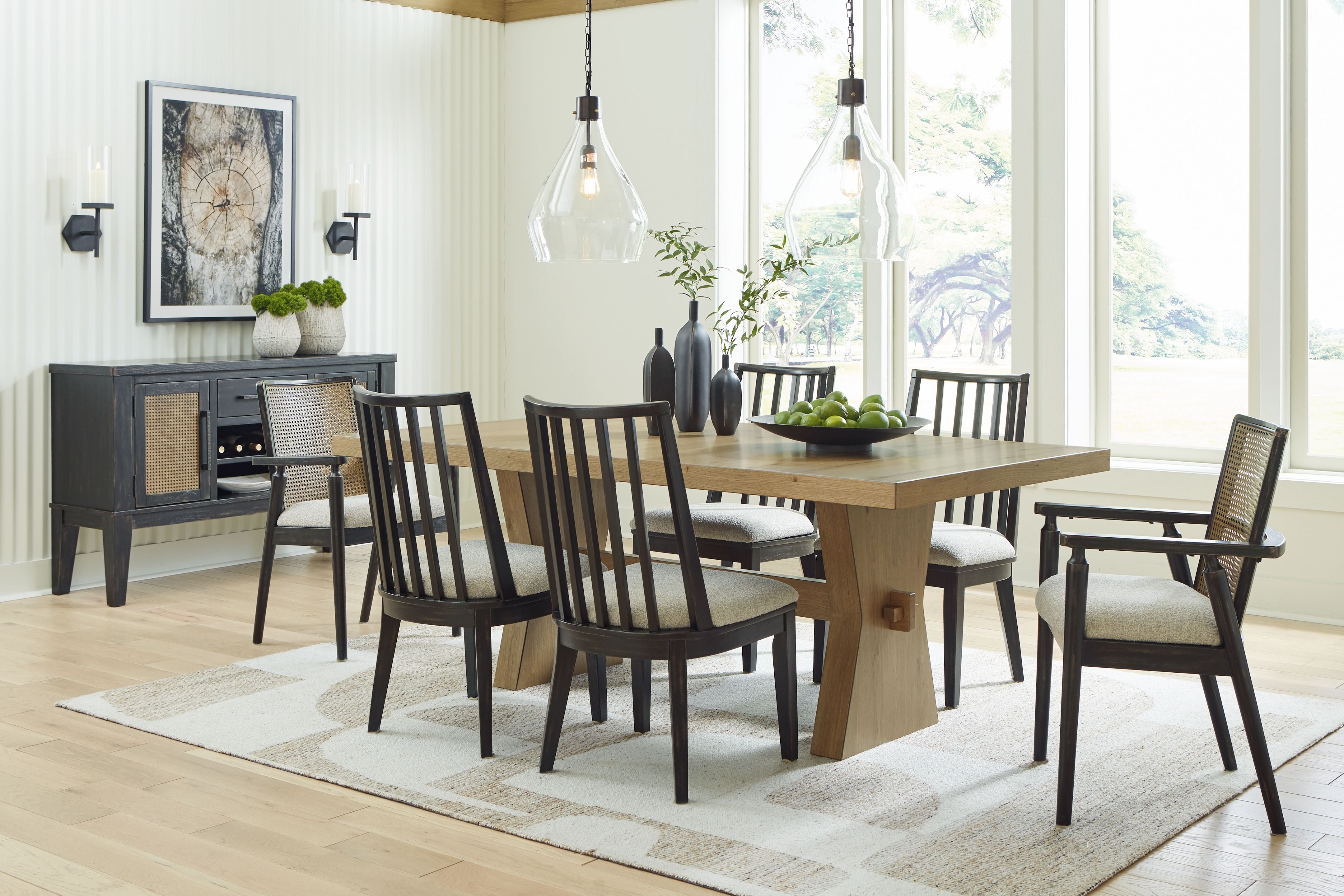 Signature Design by Ashley® Galliden - Rectangular Dining Room Set | Meri Furniture