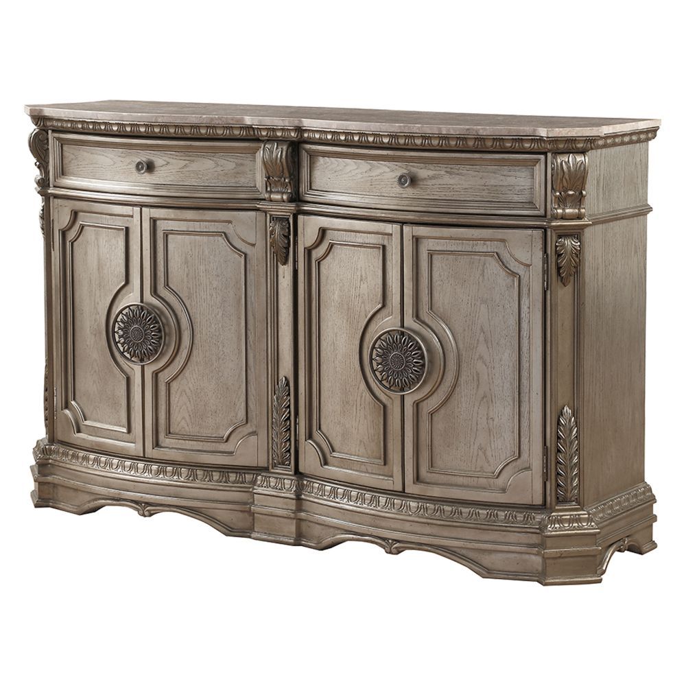 ACME Assambled, Server w/Top • Storage: 2 Drawers, 4 Wooden Doors. | Meri Furniture