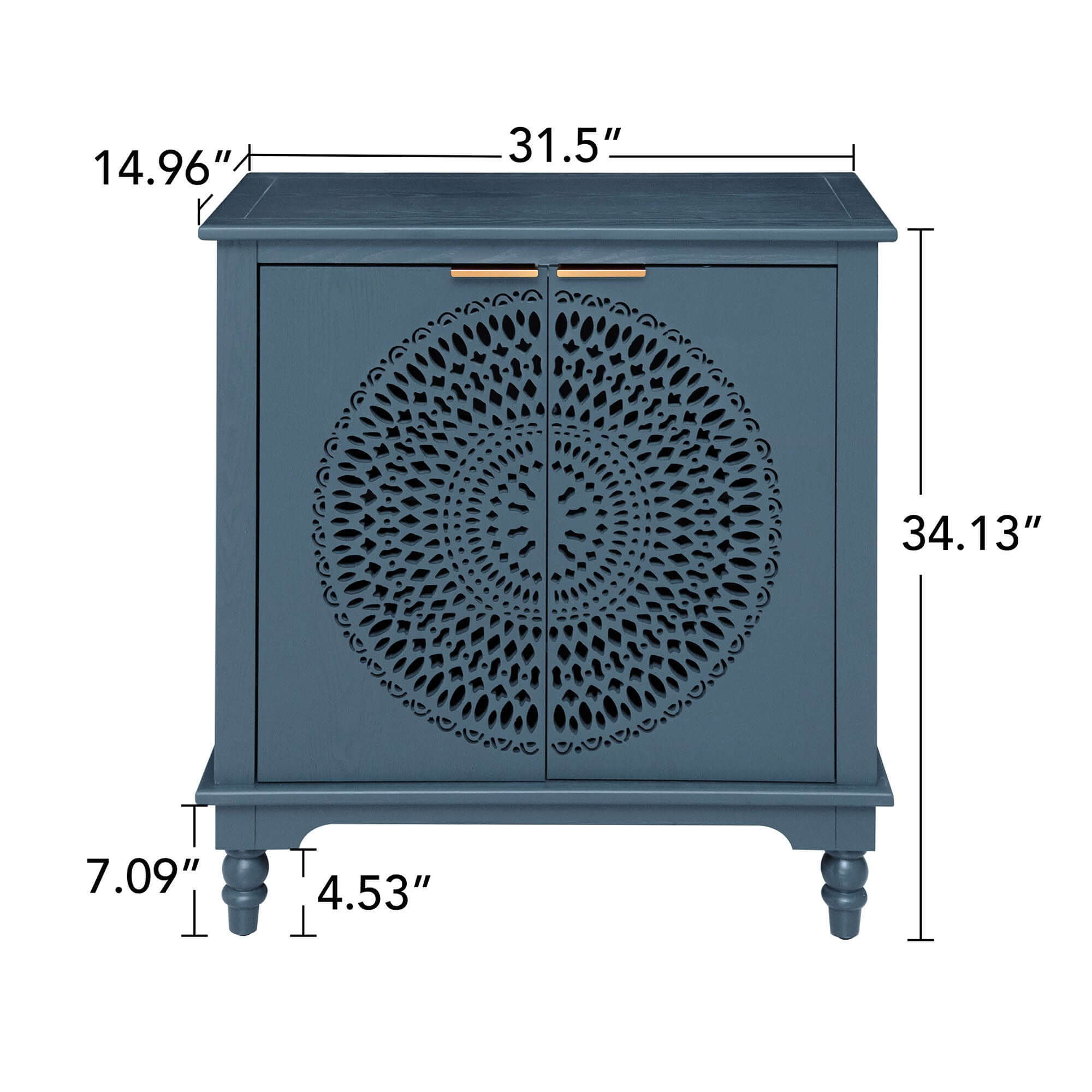 Hollow - Carved 2 Doors Accent Cabinet