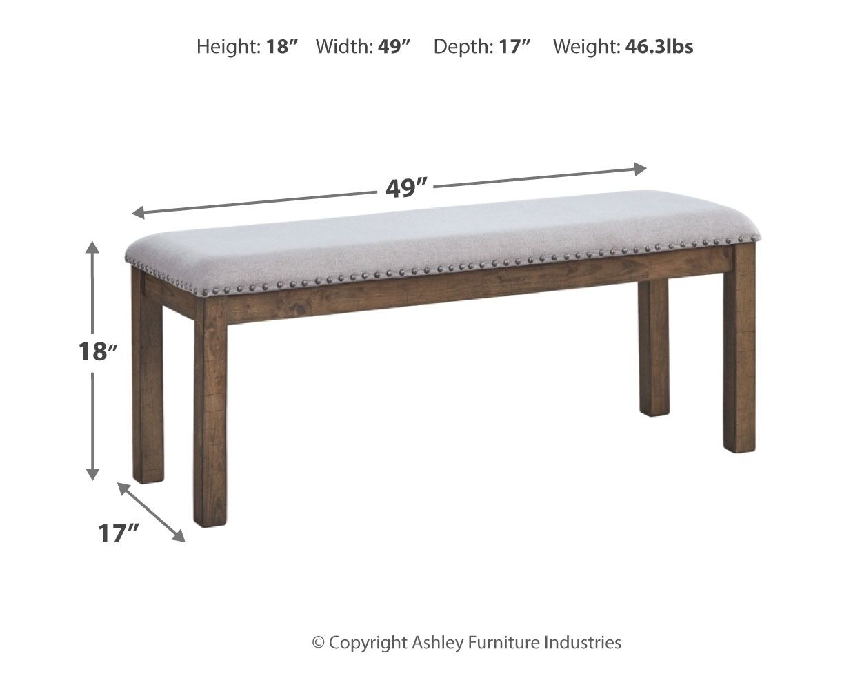 Ashley Furniture Moriville - Beige - Upholstered Bench | Meri Furniture