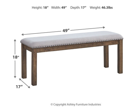 Moriville - Beige - Upholstered Bench