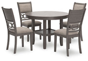 Signature Design by Ashley® Wrenning - Gray - Dining Room Table Set (Set of 5) | Meri Furniture