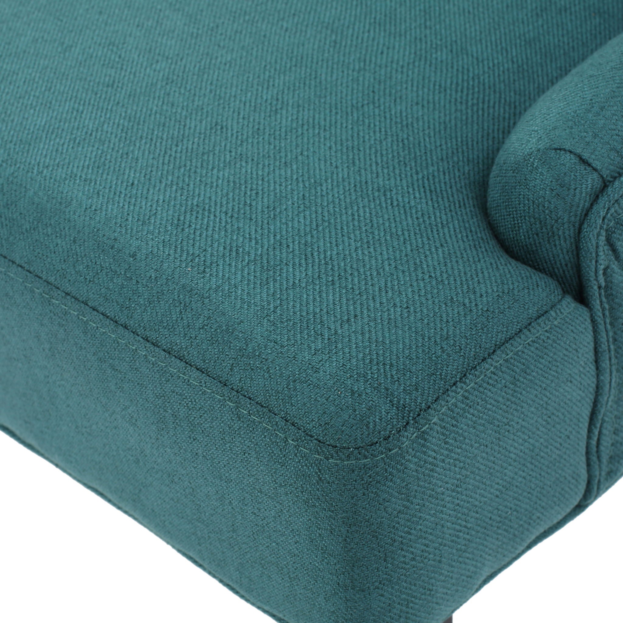 Dining Chair (Set of 2) With Upholstered Diamond Tufting And Espresso Birch Legs - Teal