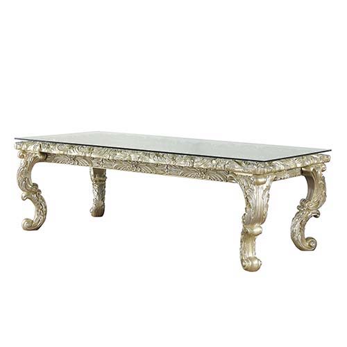 ACME Vatican - Dining Table - Champagne Silver Finish | Meri Furniture