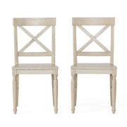 Dining Chair With X Shaped Back (Set of 2)