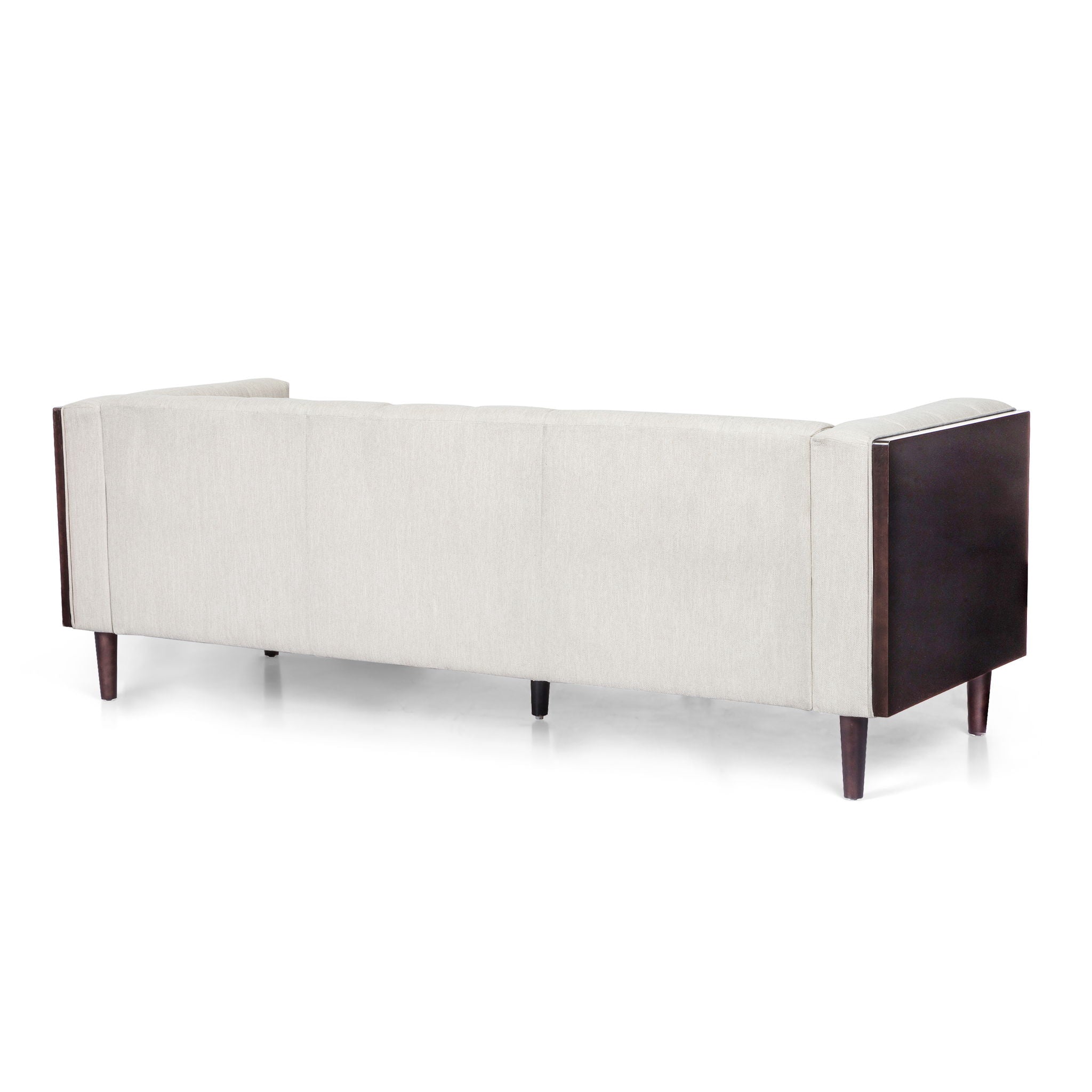 Contemporary Mid-Century Charm 3 Seater Sofa With Button Tufted Waffle Stitching