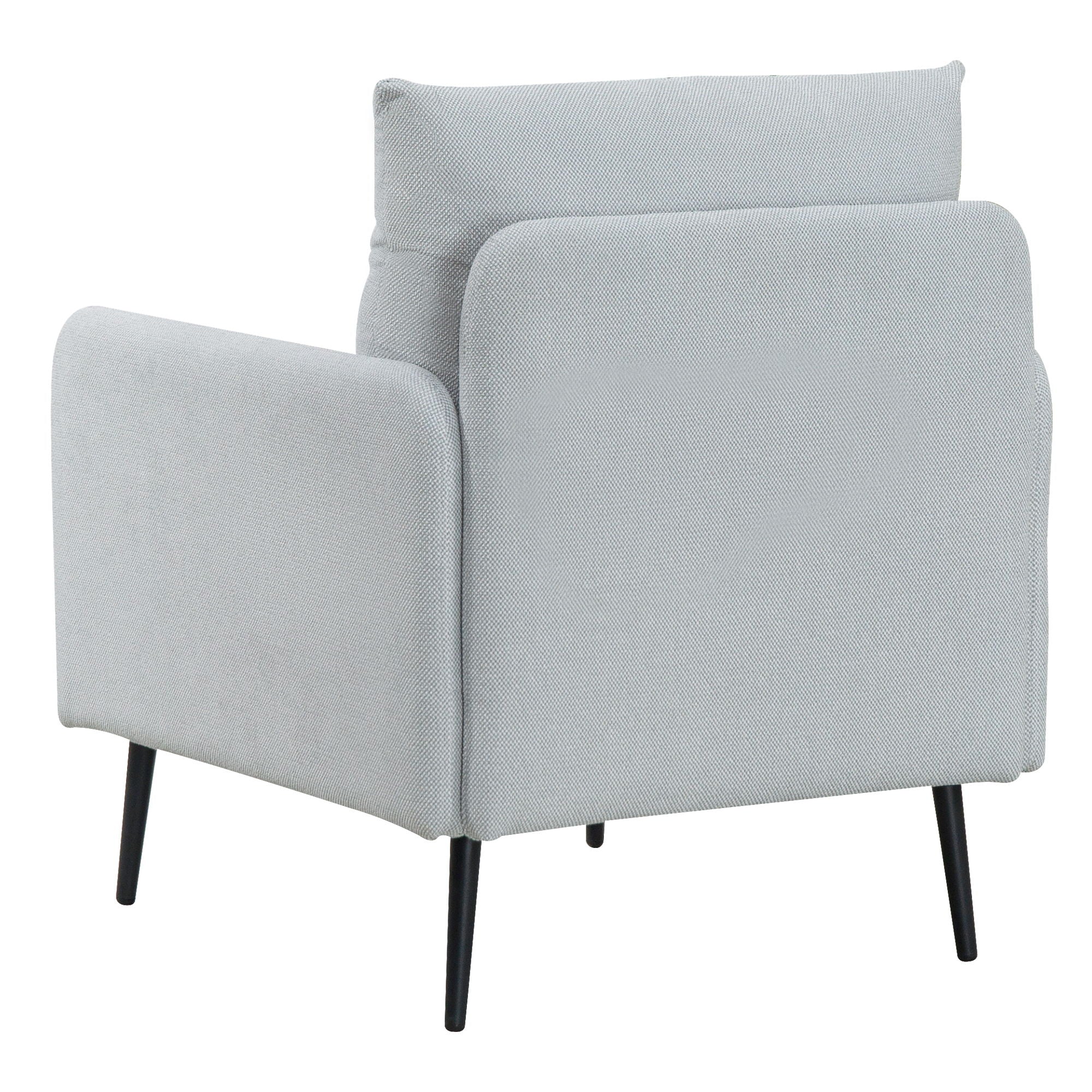 Contemporary Accent Chair With Metal Legs, Comfy Chenille Fabric Armchair