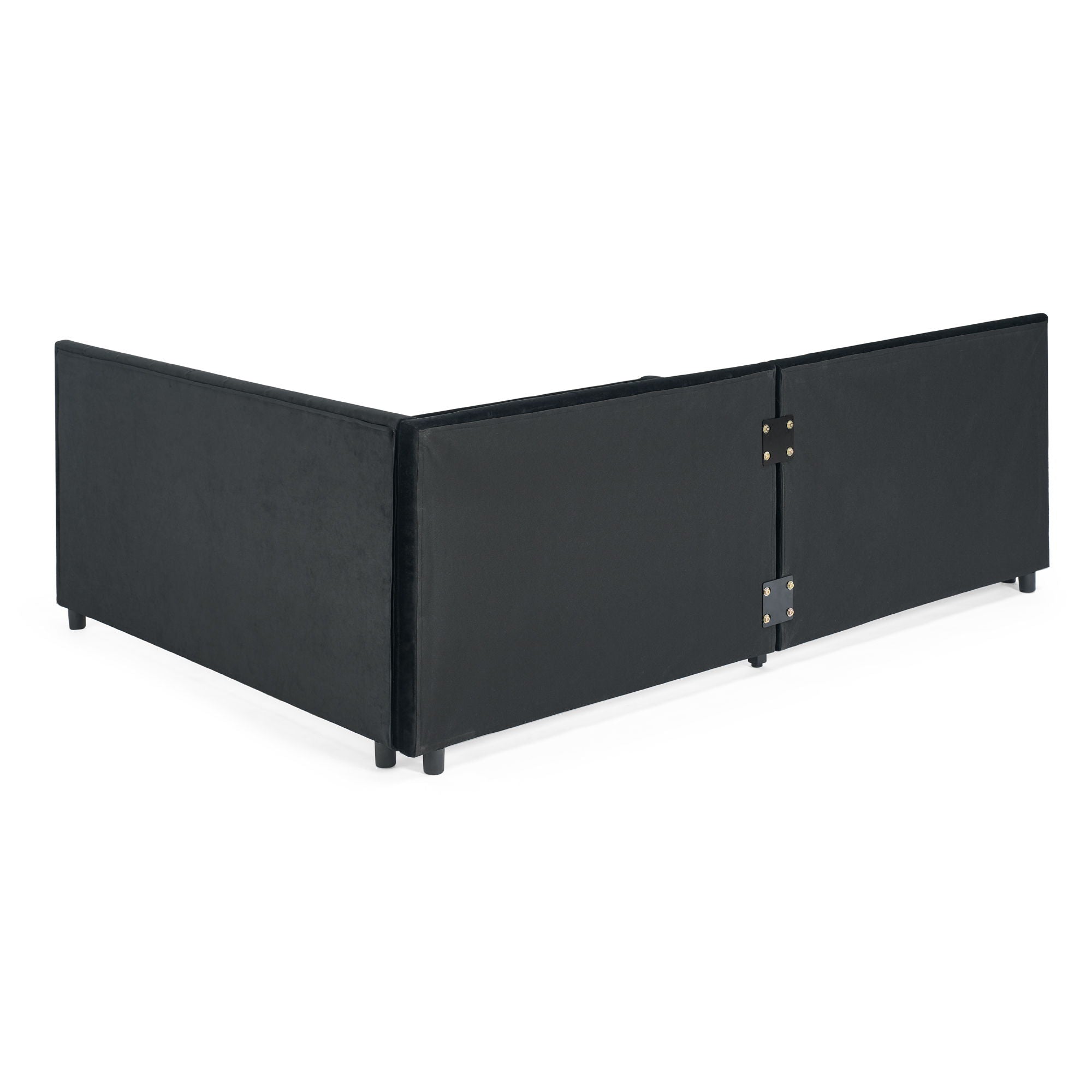 Upholstered Tufted Daybed Frame With Storage Drawers