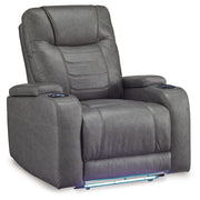 Signature Design by Ashley® Schooner Rocks - Power Recliner / Adj Headrest | Meri Furniture