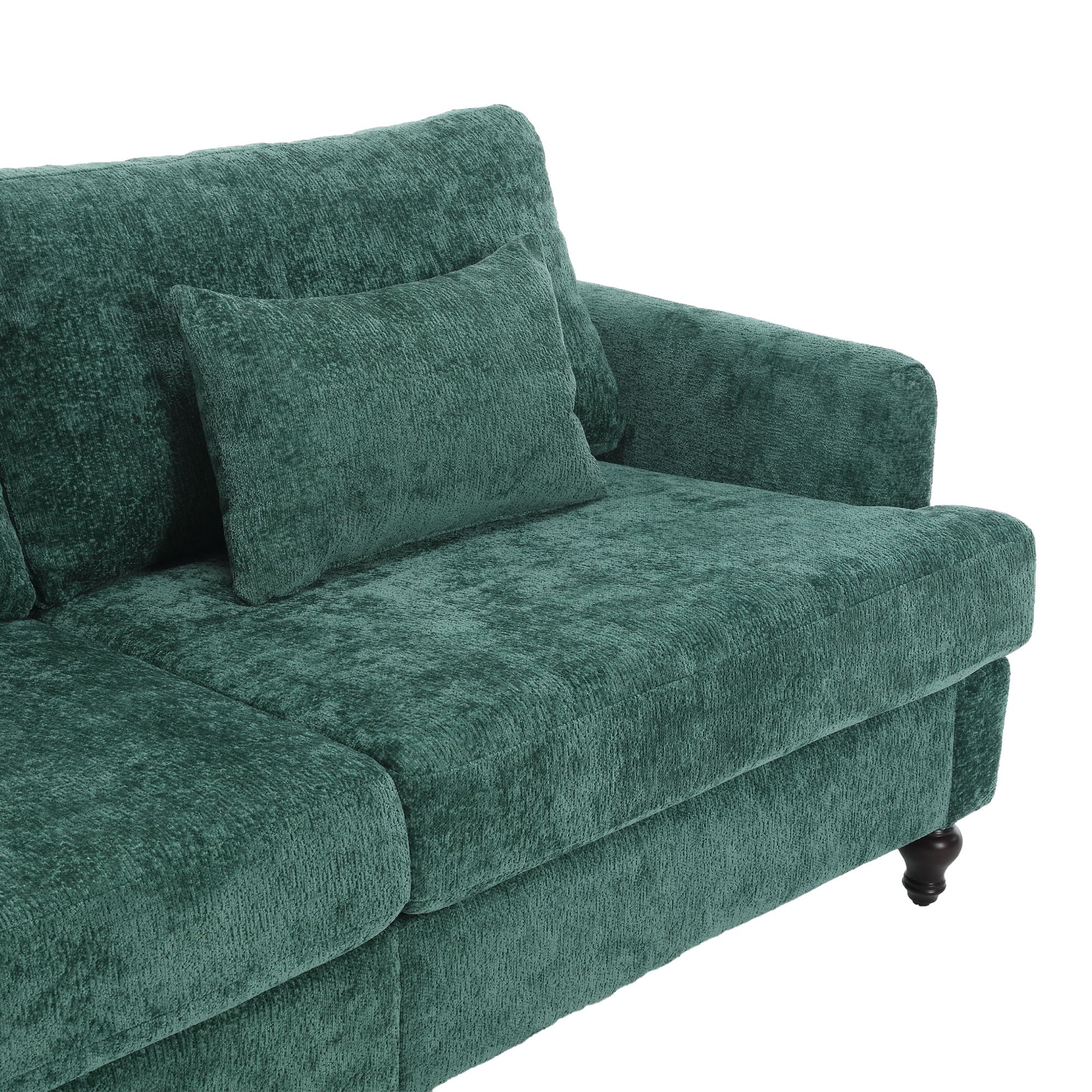 Mid Century Modern Fabric Loveseat Sofa, 2 Seat Upholstered Couch