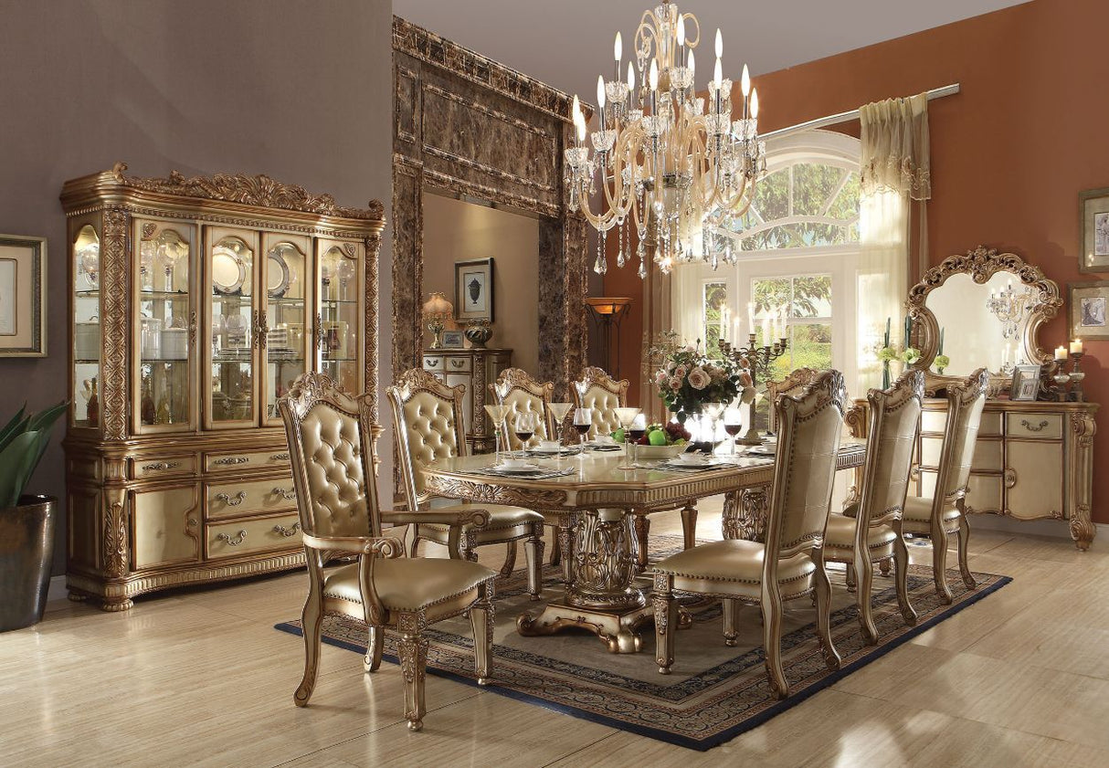 Create an elegant, traditional design in your dining room with the Vendome collection.