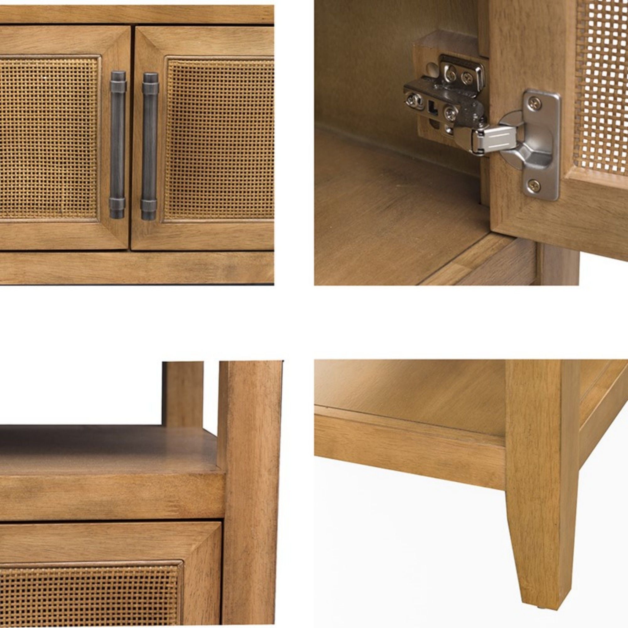 Naomi - 2 Door Storage Console Table With Ample Shelving - Natural