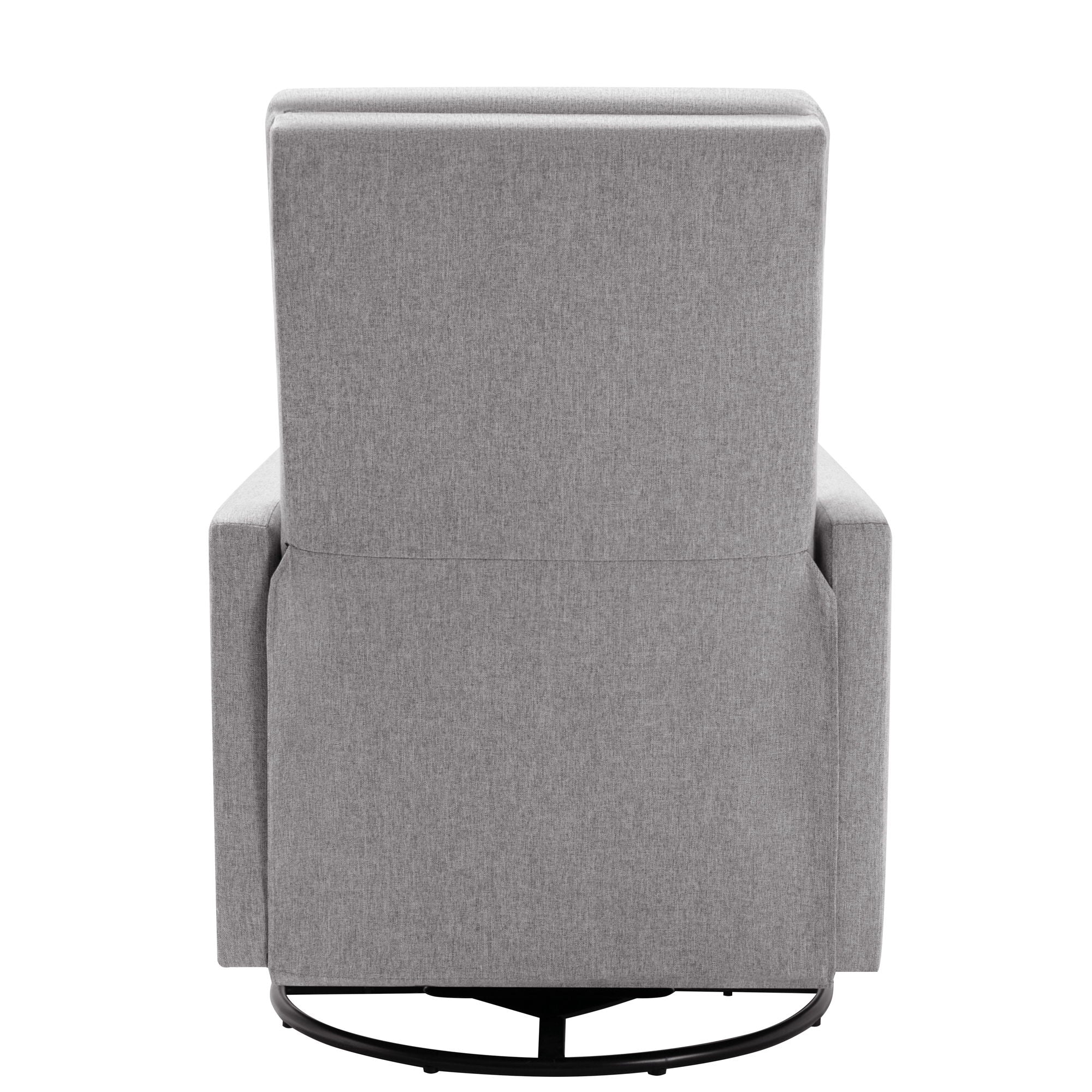 Modern Upholstered Rocker Nursery Chair Plush Seating Glider Swivel Recliner Chair