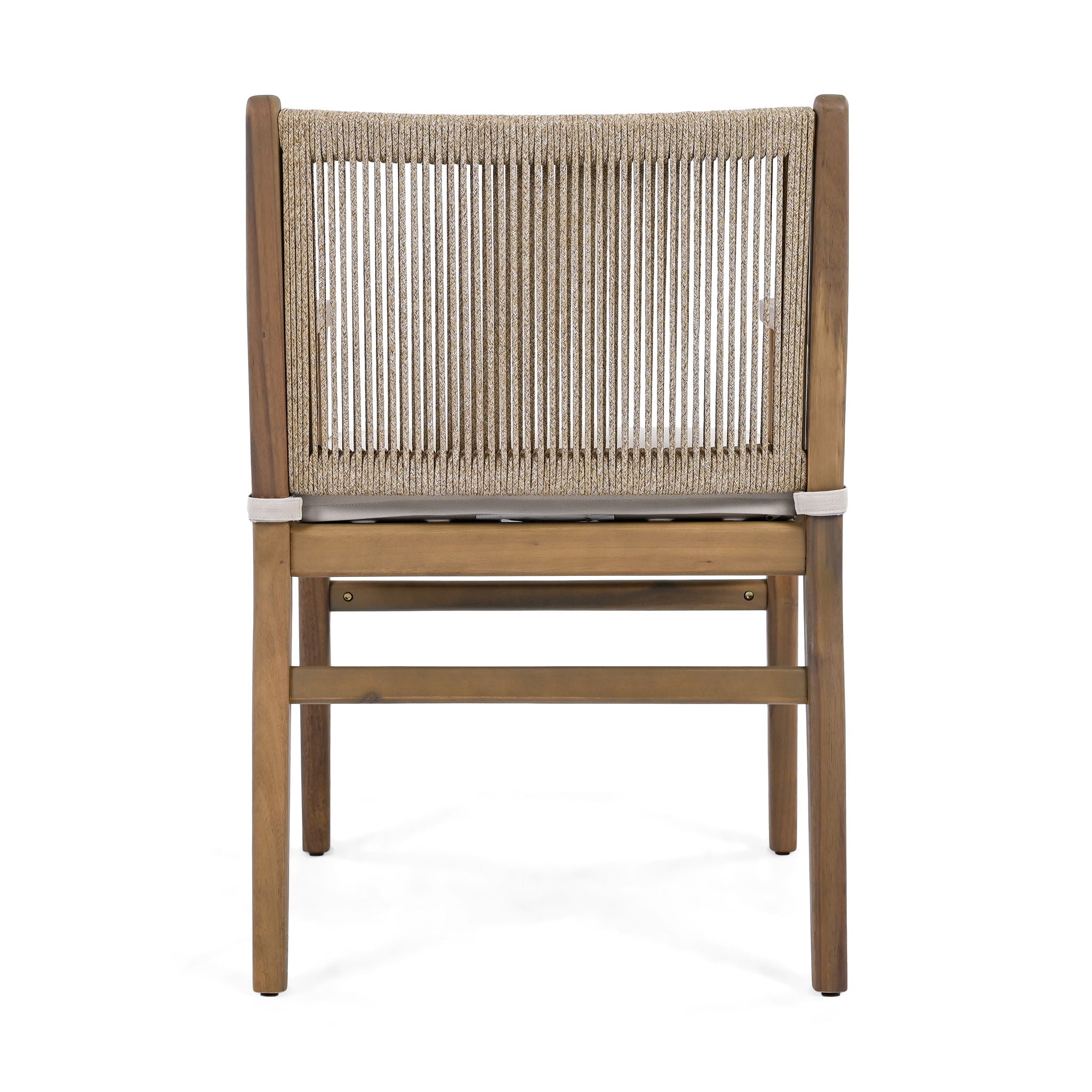Outdoor Acacia Wood Patio Dining Armchair (Set of 2)