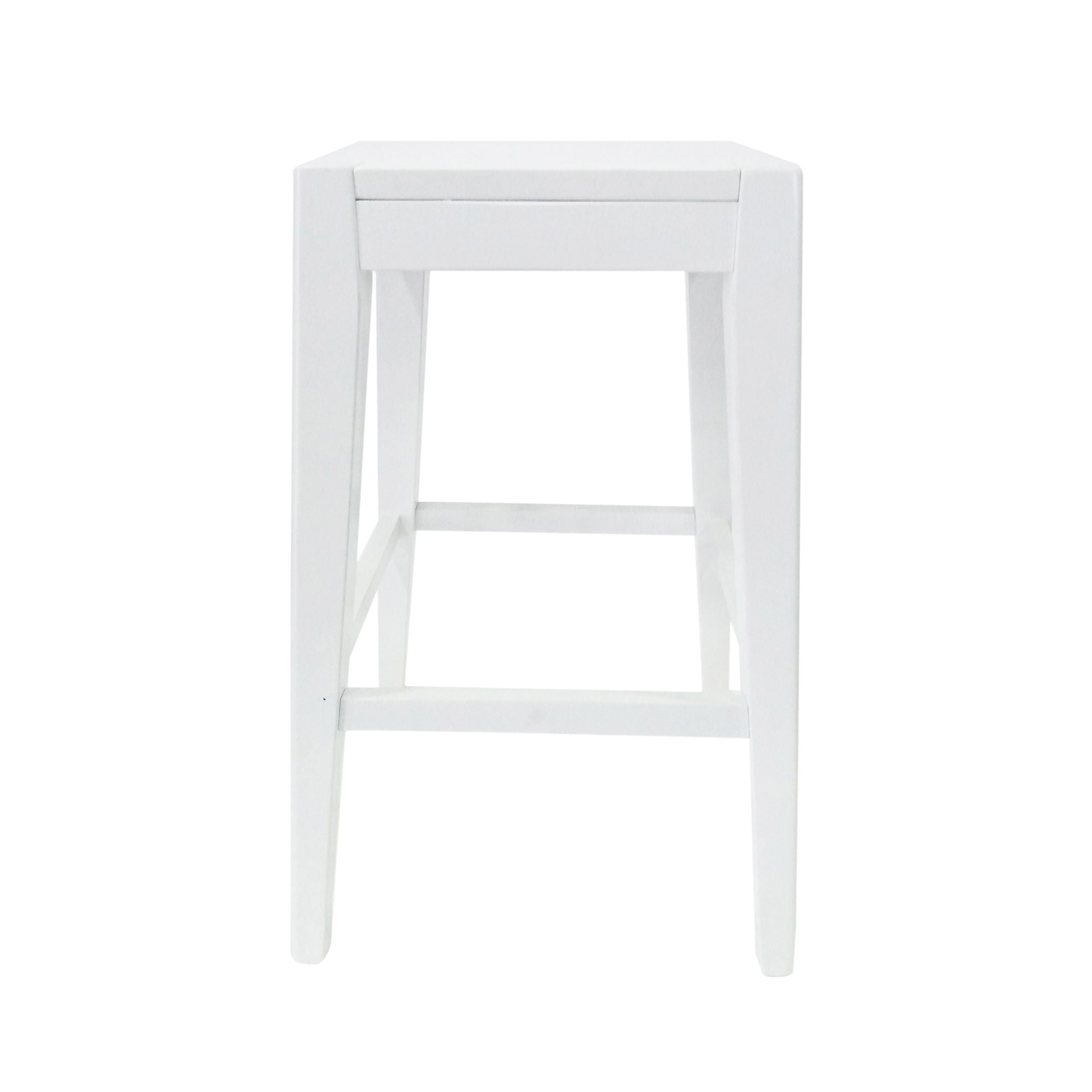 Counter Barstool (Set of 2), Rubber Wood - White