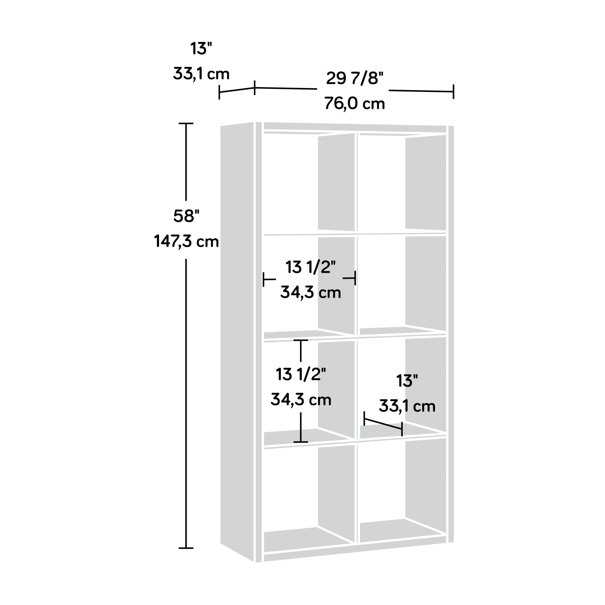 8-Cube Organizer Storage Bookcase Rural Pine