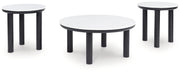 Signature Design by Ashley® Xandrum - Black / White - Occasional Table Set (Set of 3) | Meri Furniture