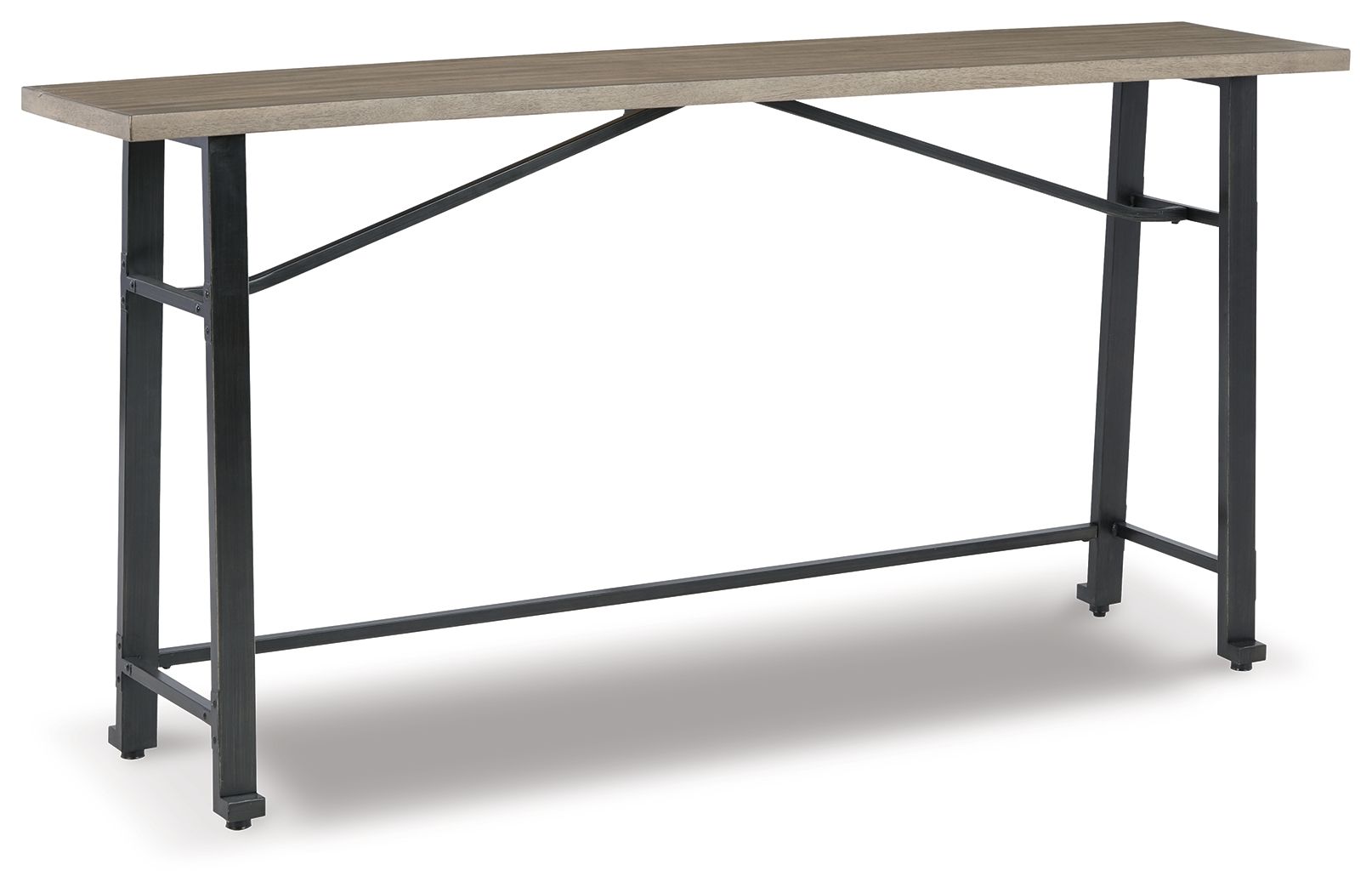 Signature Design by Ashley® Lesterton - Light Brown / Black - Long Counter Table | Meri Furniture