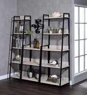 ACME Wendral - Bookshelf - Natural & Black - 67" | Meri Furniture