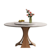 Dining Table With 35" Turntable, Seats 6 - 8 - White