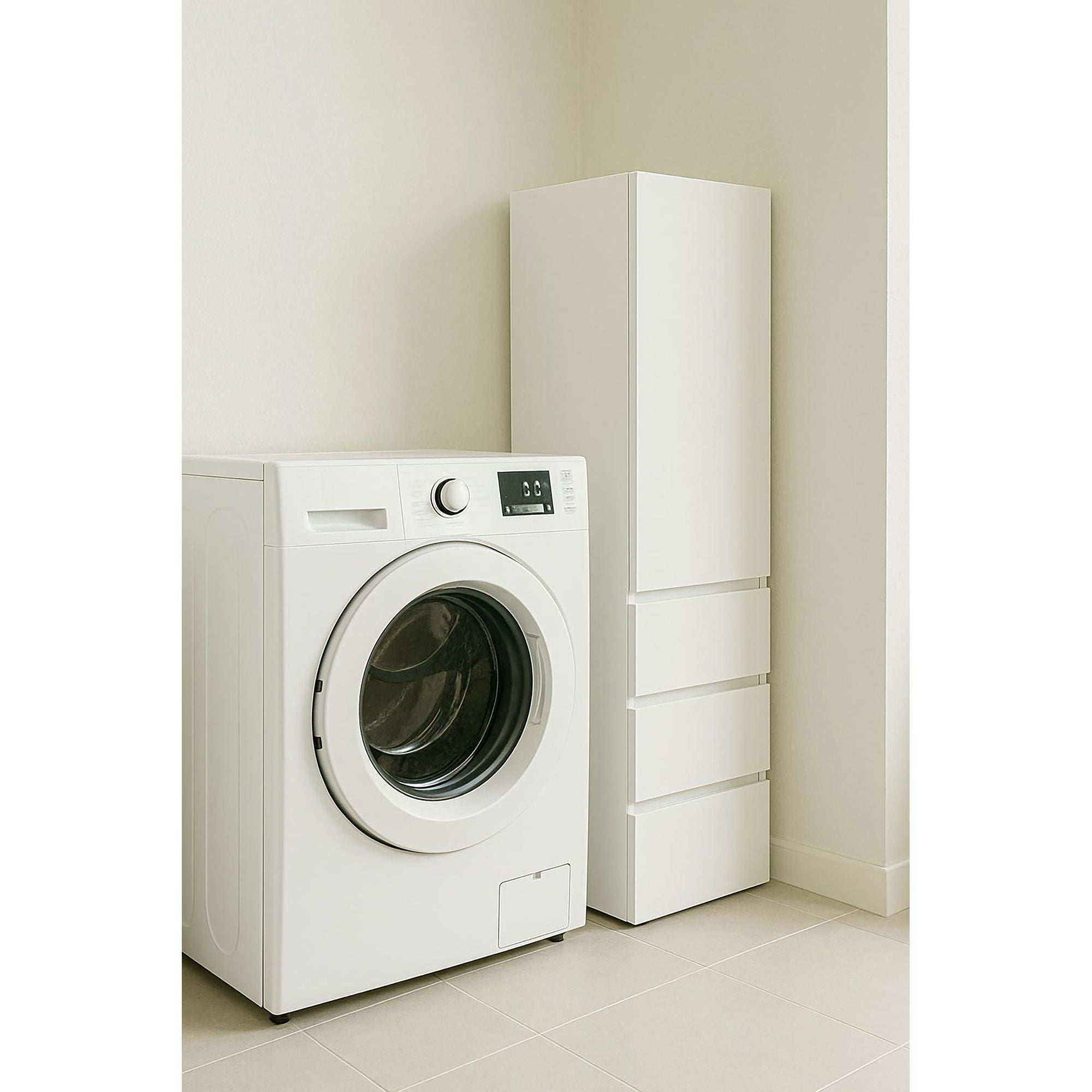 Elise - Modular Wood Closet System With Mirror For Custom Storage Solutions - White