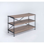 ACME Jodie - TV Stand - Rustic Oak & Antique Black | Meri Furniture
