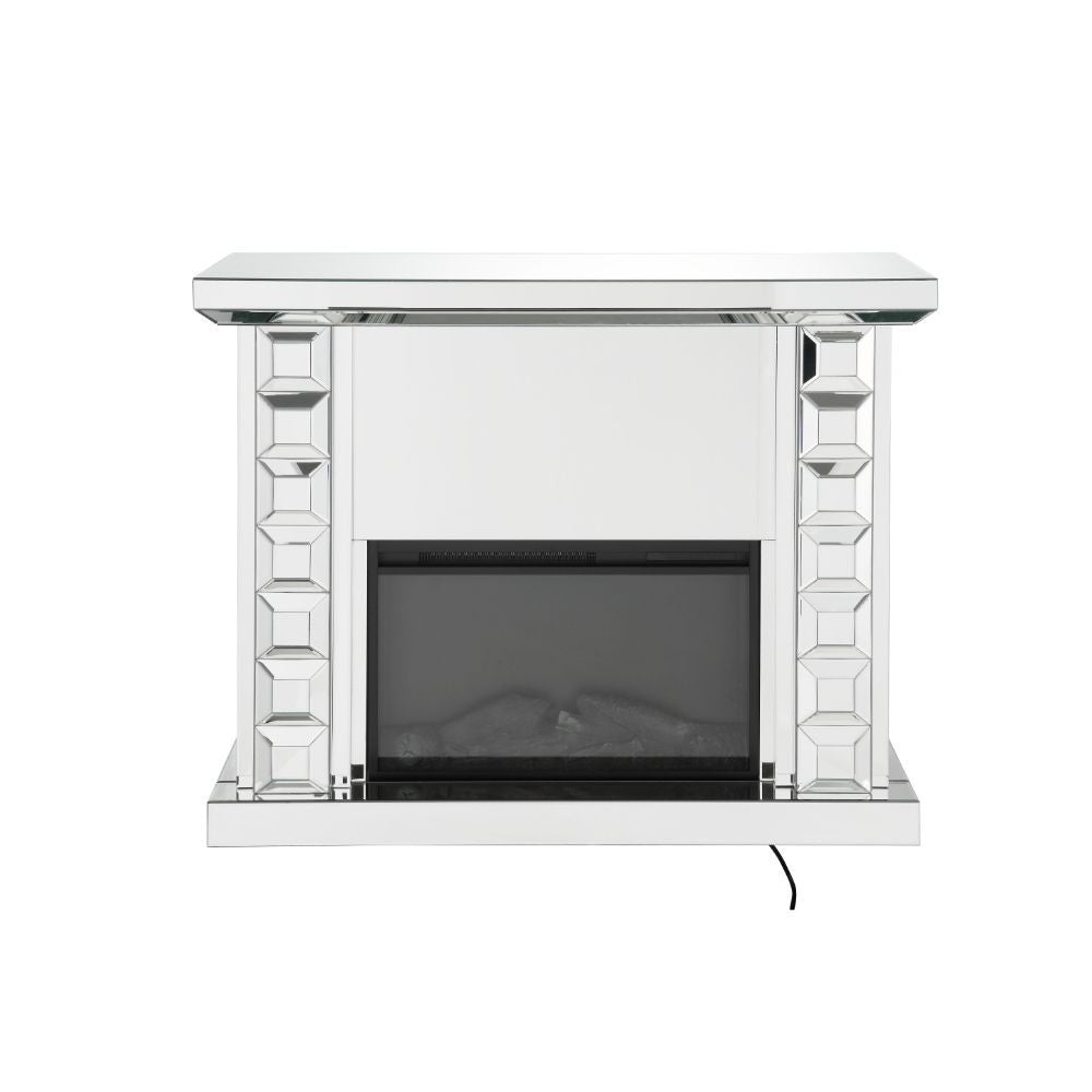 ACME Dominic - Fireplace - Mirrored | Meri Furniture