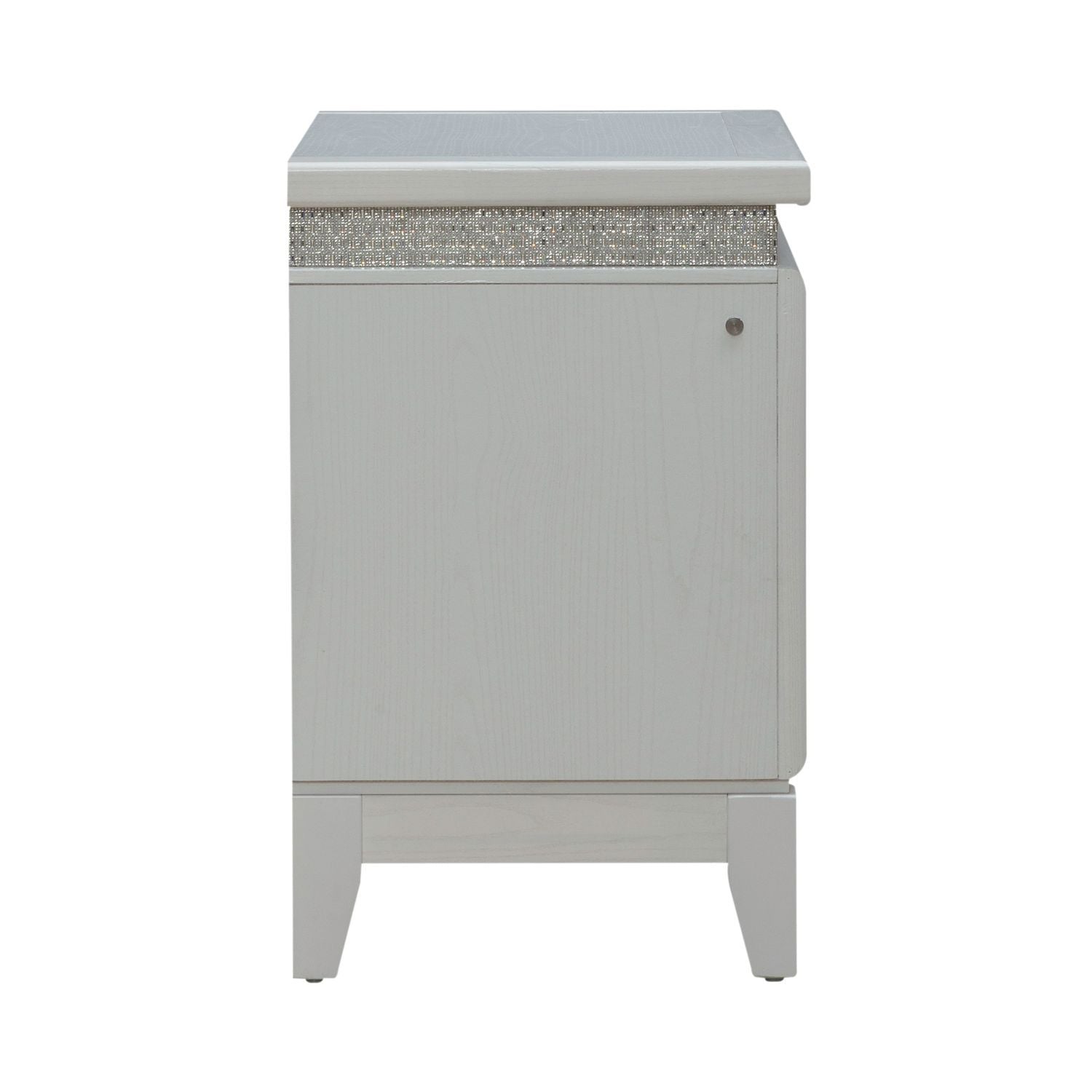 Reflections - Nightstand With Lights and Charging Station - White