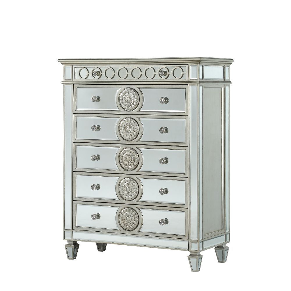 ACME Varian - Chest - Mirrored | Meri Furniture