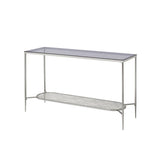 Adelrik - Accent Table - Glass & Chrome Finish