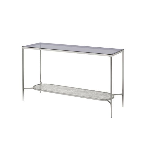 ACME Adelrik - Accent Table - Glass & Chrome Finish | Meri Furniture