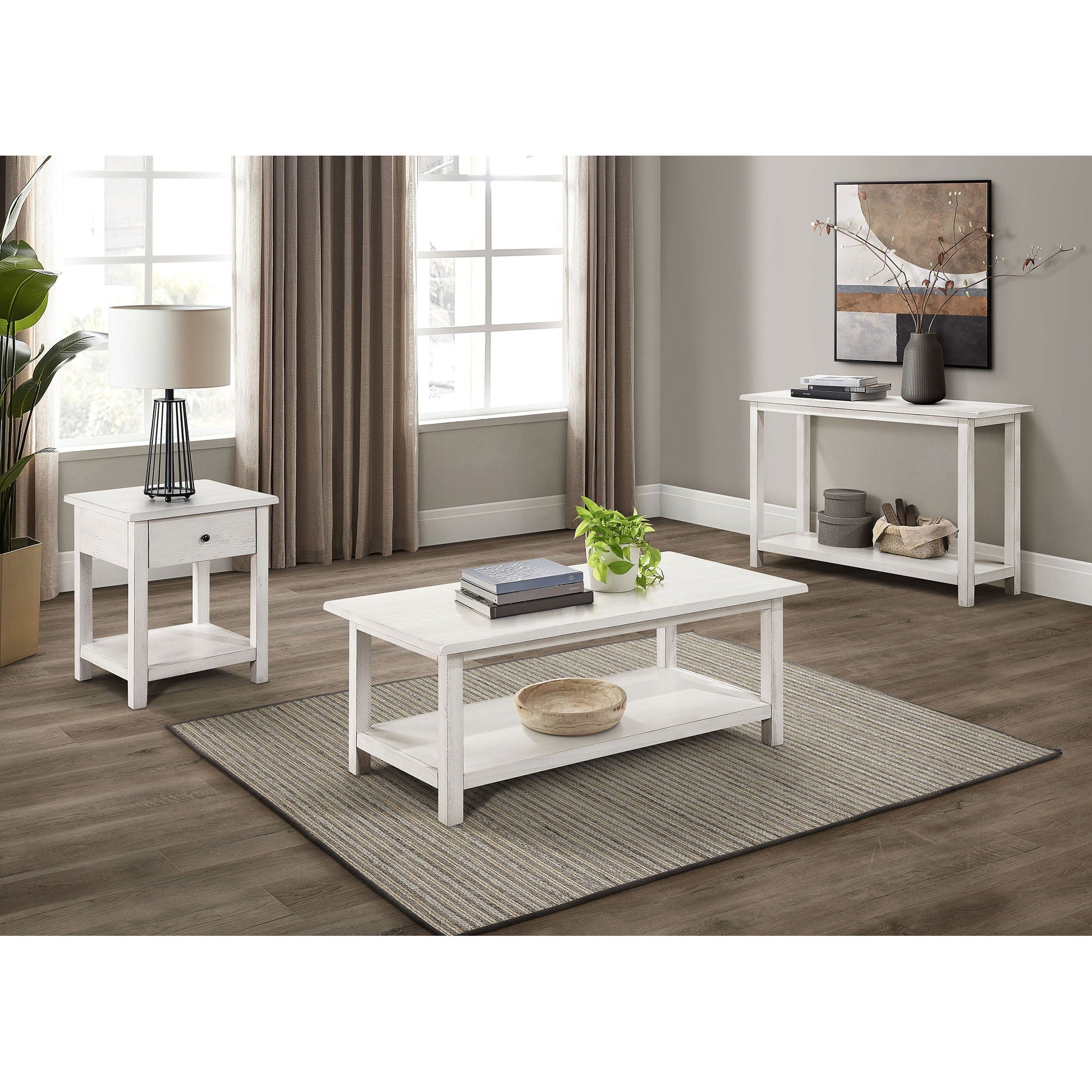 Castleton - 1 Drawer Wood End Table With Shelf