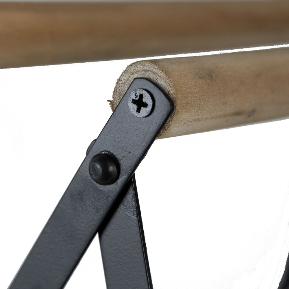 Laundry Rack With Accordion Design - Brown / Black - Black Brown