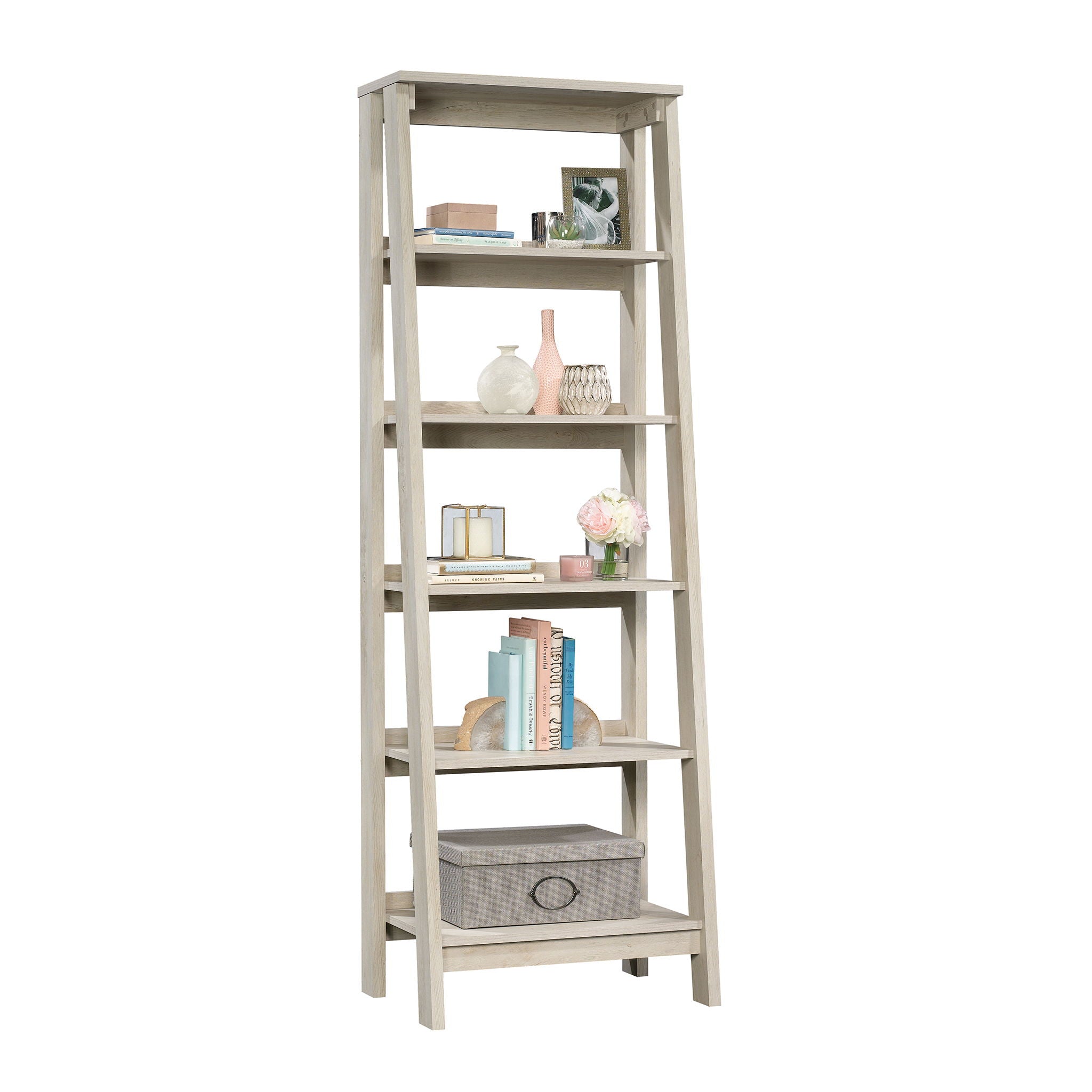 5-Shelf Bookcase Chalked Chestnut