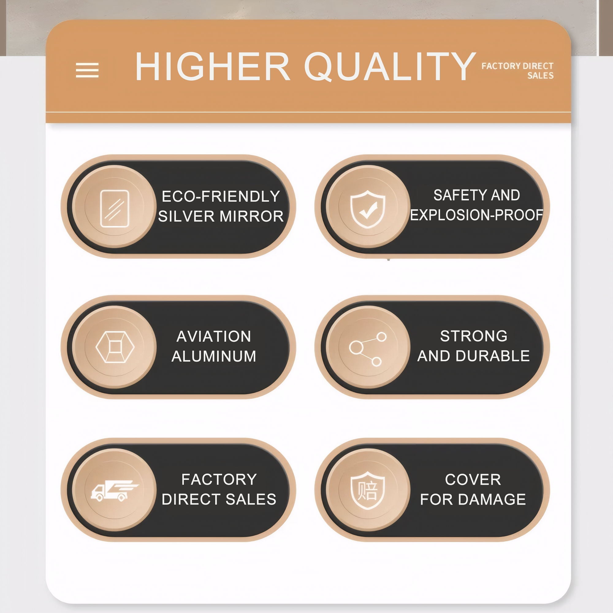 Modern Full Length Mirror With High Definition Shatter Proof Glass And Aluminum Alloy Frame