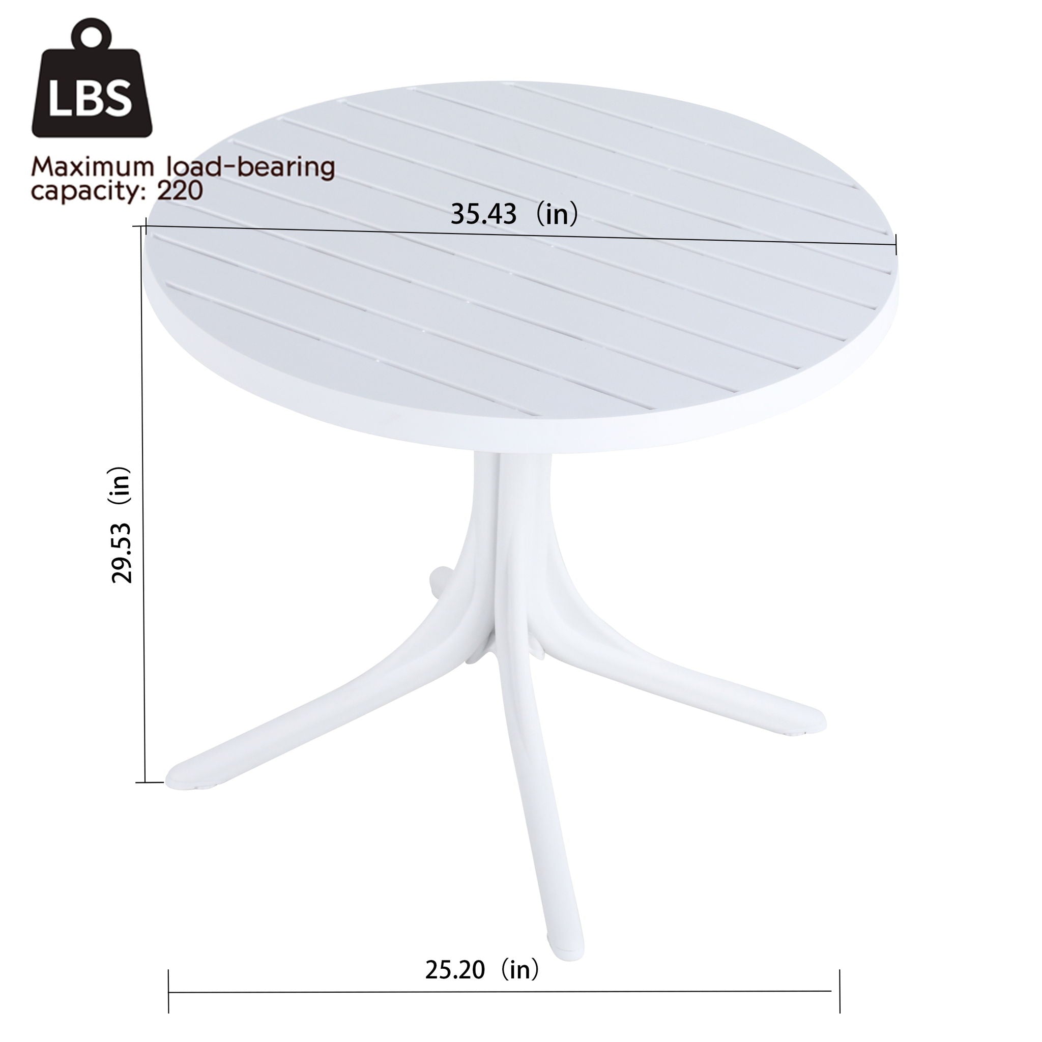 4 Piece Set Of Single Chairs, Traditional Elements With Round Table