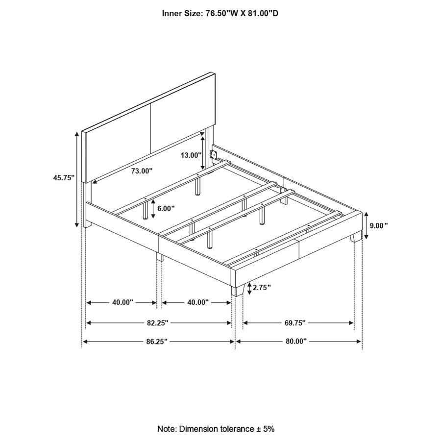 Coaster Fine Furniture Dorian - Upholstered Panel Bed | Meri Furniture