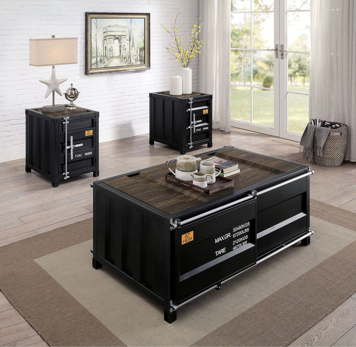 Furniture of America Dicargo - End Table - Black | Meri Furniture