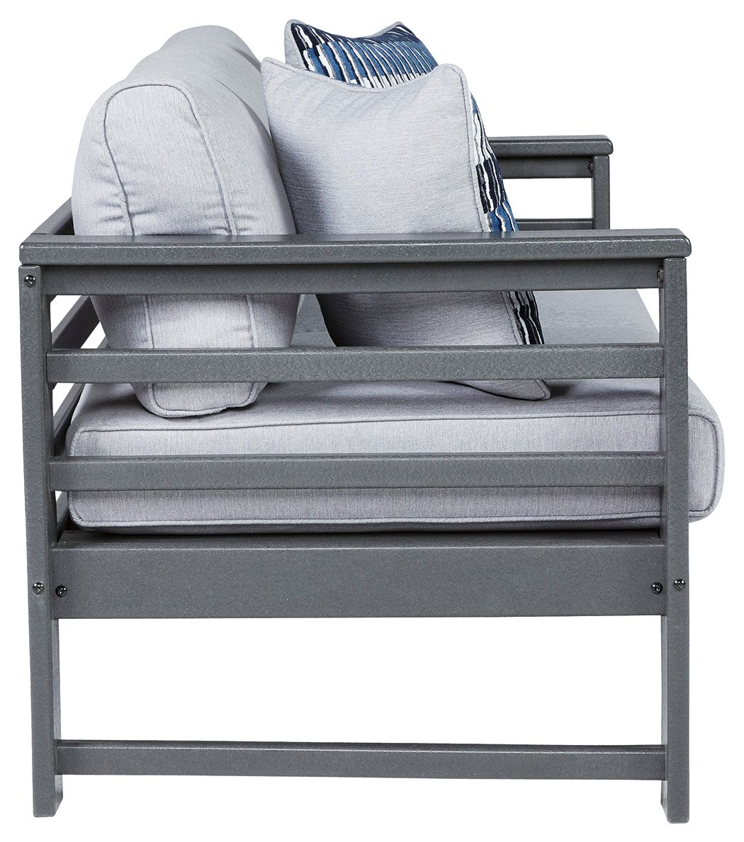 Signature Design by Ashley® Amora - Charcoal Gray - Loveseat W/Cushion | Meri Furniture