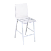 Nadie - Counter Height Chair Set of 2) - Clear Acrylic & Chrome
