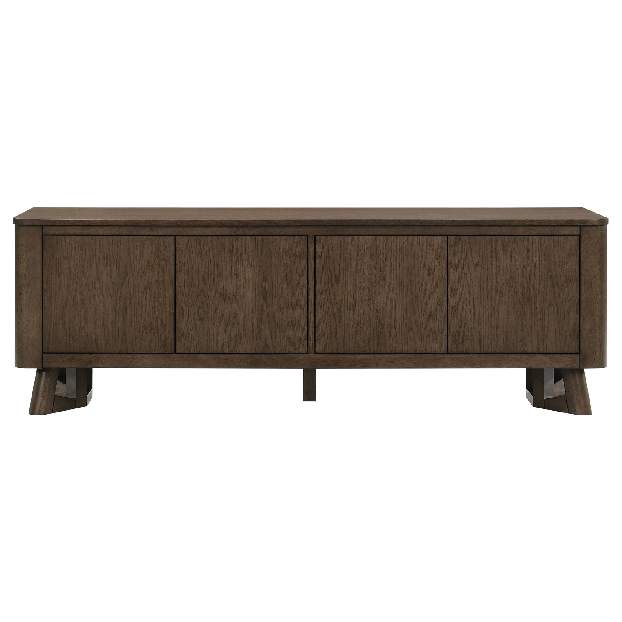 Trotter 71-inch 4-Door Wood TV Stand Media Console Brown