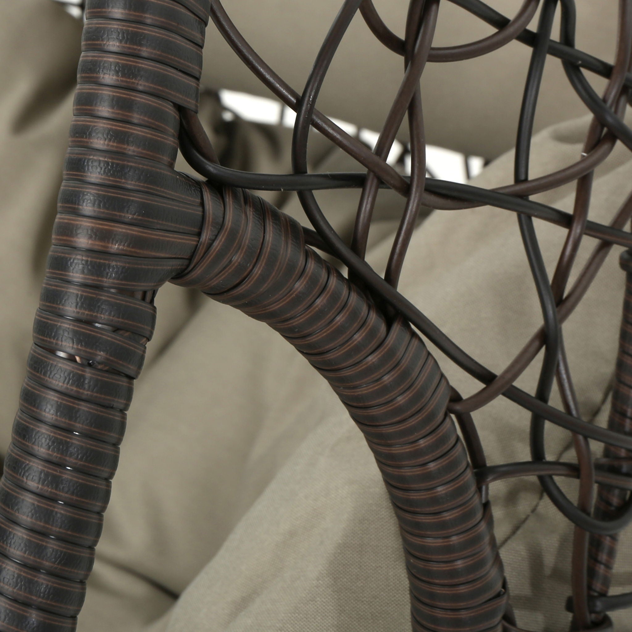 Kylie - Boho Style Hanging Basket Chair Rattan With Water Resistant Cushions