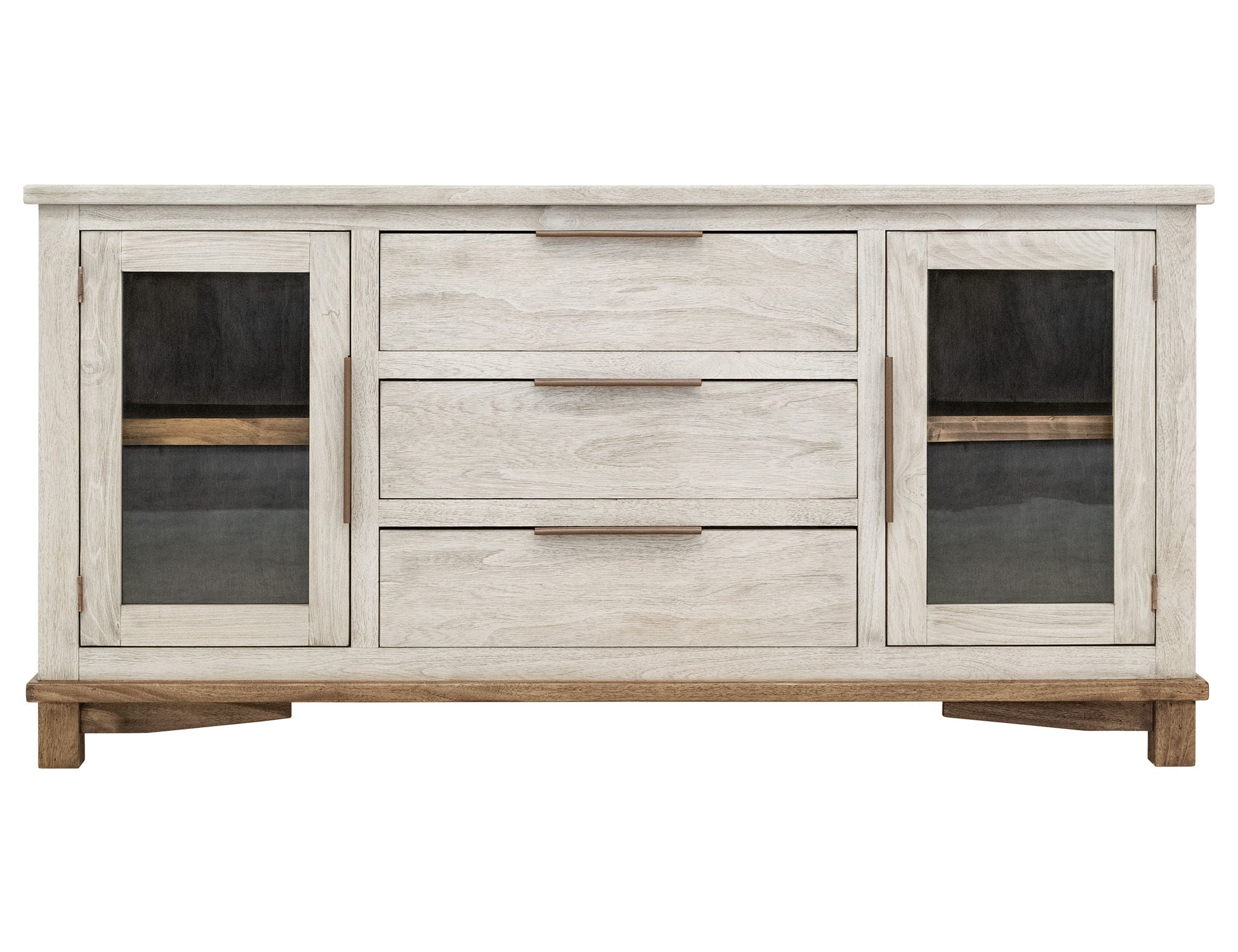 Loft - 3 Drawer & 2 Door Buffet - Gray / Beige