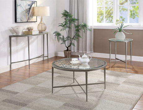 Furniture of America Freja - End Table - Silver | Meri Furniture